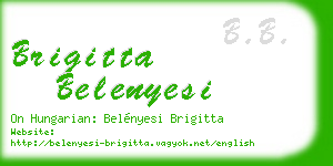 brigitta belenyesi business card