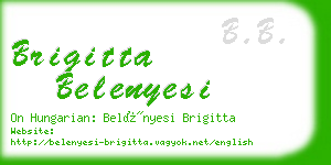 brigitta belenyesi business card